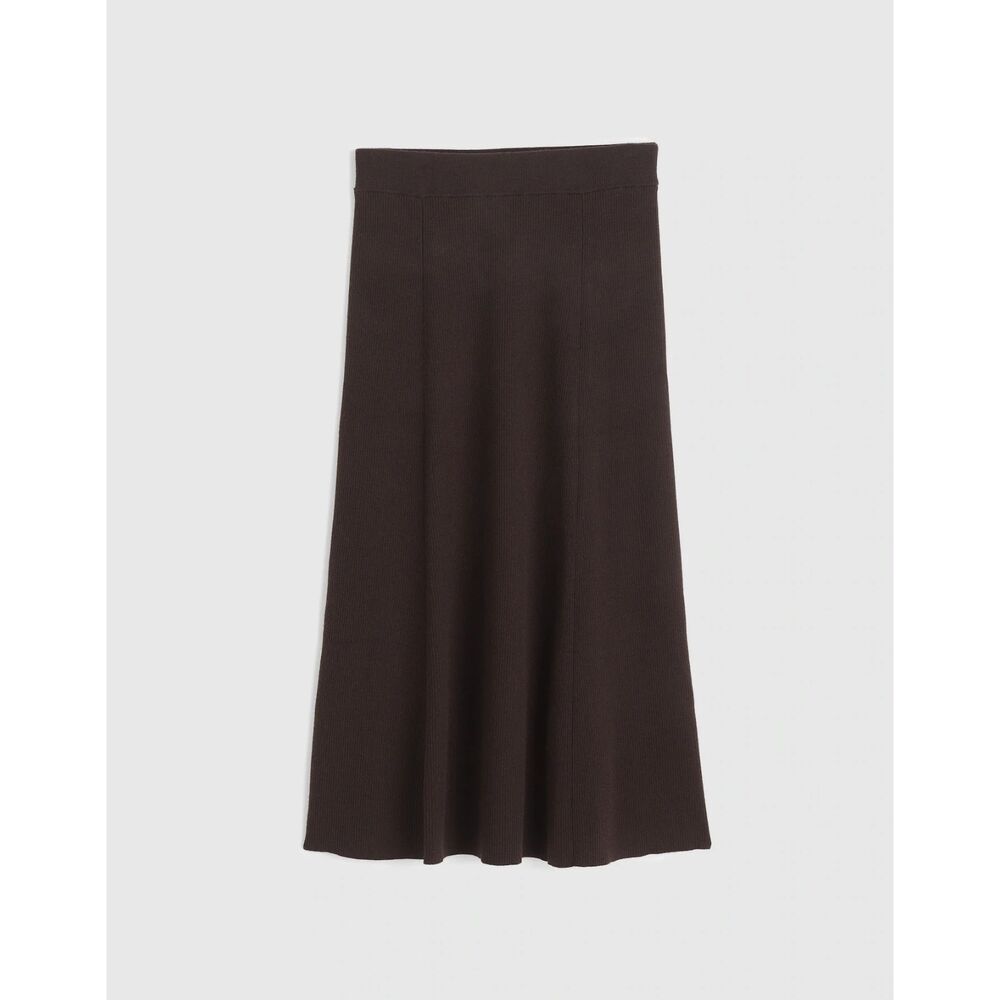 NWT Madewell Merino Wool-Blend Maxi Skirt Molasses -- Large